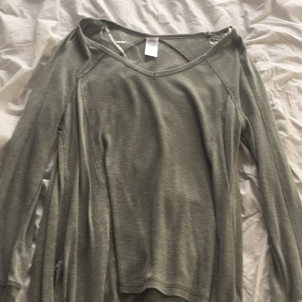 Faded olive green long sleeve shirt
